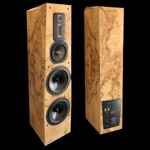Legacy Audio Signature XD Self Powered Integrated Amplifier Tower Floor Standing Speaker in Olive Burl