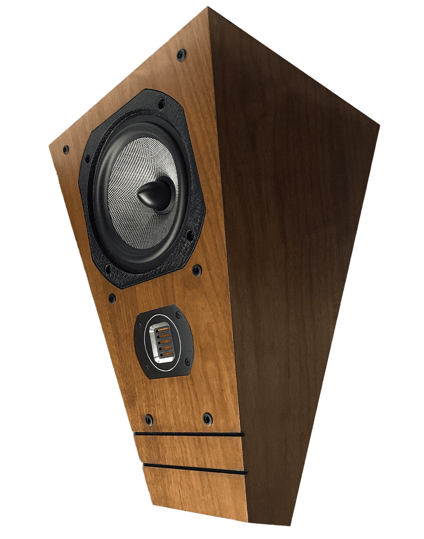 Legacy Deco on-wall passive speaker that fits ideally in a corner for surround sound or main speakers - Hero